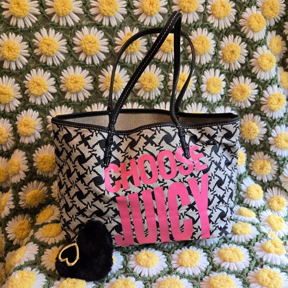 Juicy Couture 'Choose Juicy' Scottie Dog Print Tote Bag